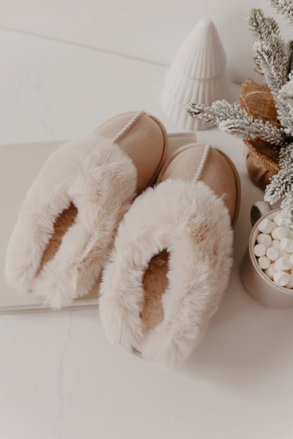 Sweet Dreams Sandy Faux Sheepskin Slippers - Magnolia Boutique