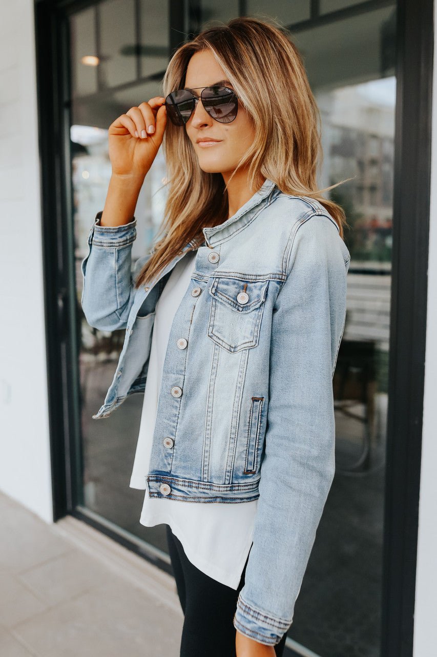 classic stretch denim jacket summer layer the revival usa online boutique –  The Revival