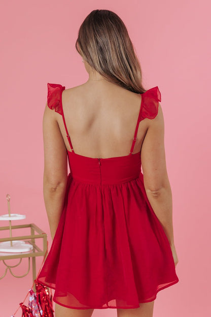 The Cupid Red Sweetheart Mini Dress - Magnolia Boutique