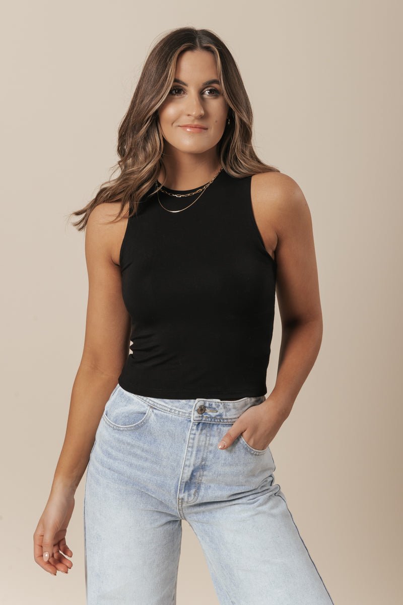 The Double Layered High Neck Tank - Magnolia Boutique