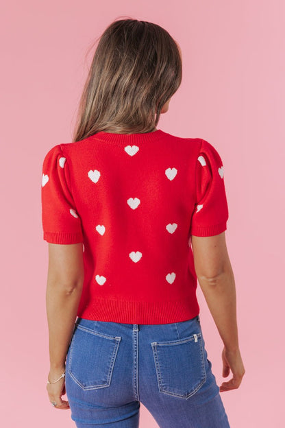 The Love Everlasting Red Heart Sweater - Magnolia Boutique