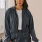 The Victory Faded Black Zip Up Hooded Jacket - FINAL SALE - Magnolia Boutique