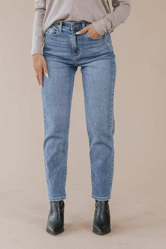 Tinted Denim High Rise Mom Jeans - Magnolia Boutique