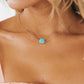Turquoise Square Stone Chain Necklace - Magnolia Boutique