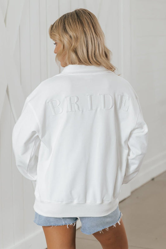 White Half Zip Pullover Sweatshirt - Magnolia Boutique