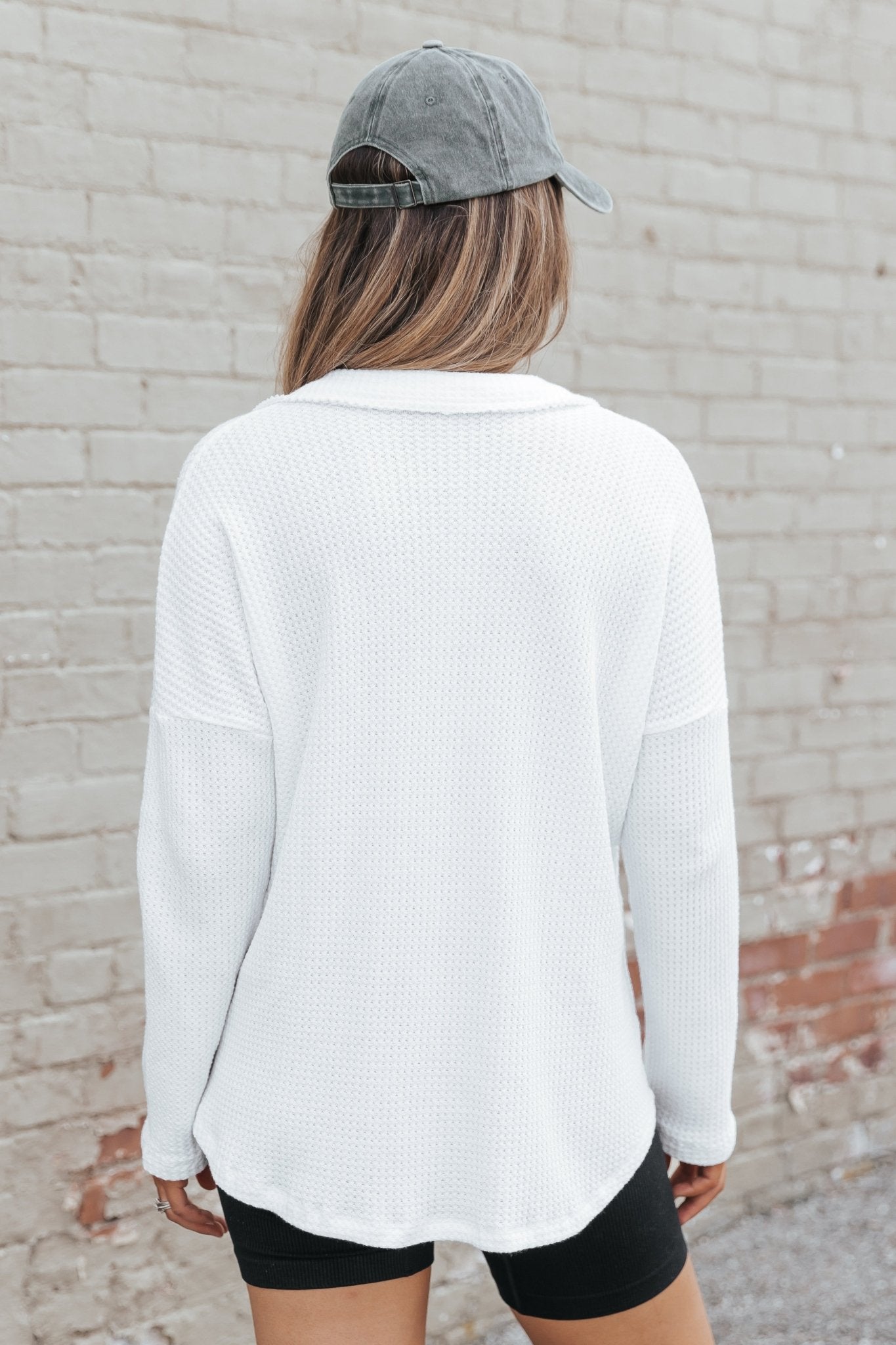 White Waffle Knit Shacket - Magnolia Boutique