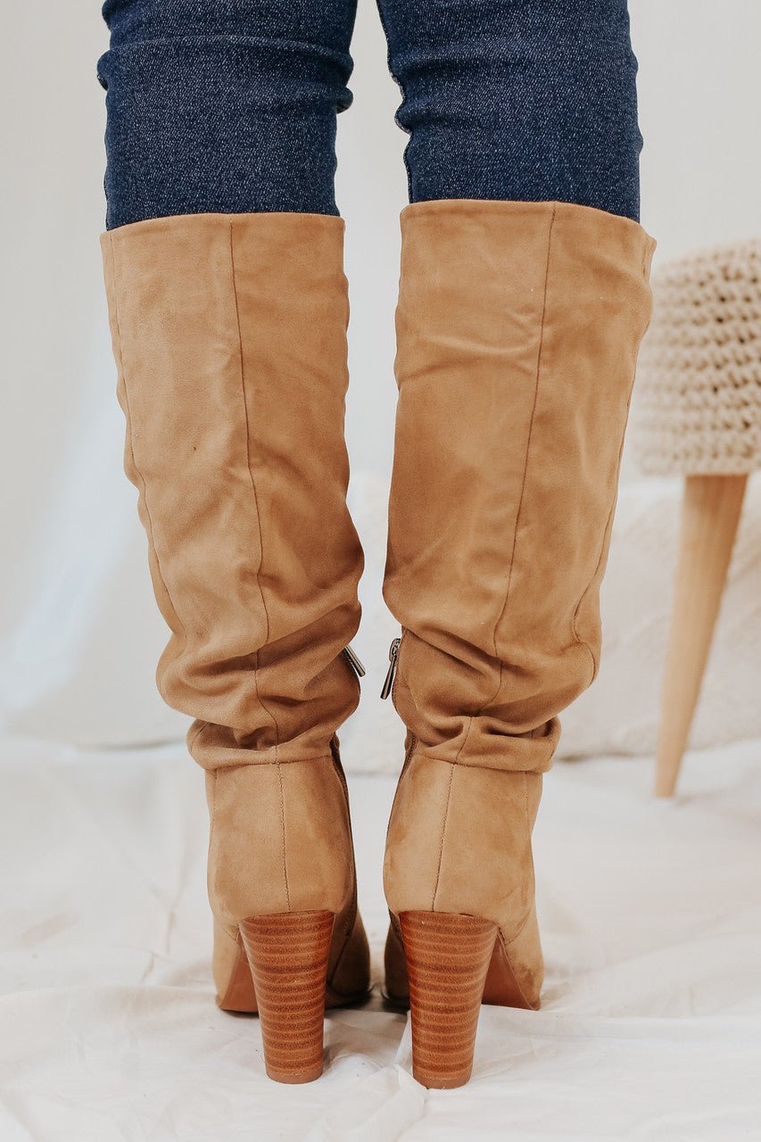 Zoraya Faux Suede Taupe Tall Boots - FINAL SALE - Magnolia Boutique