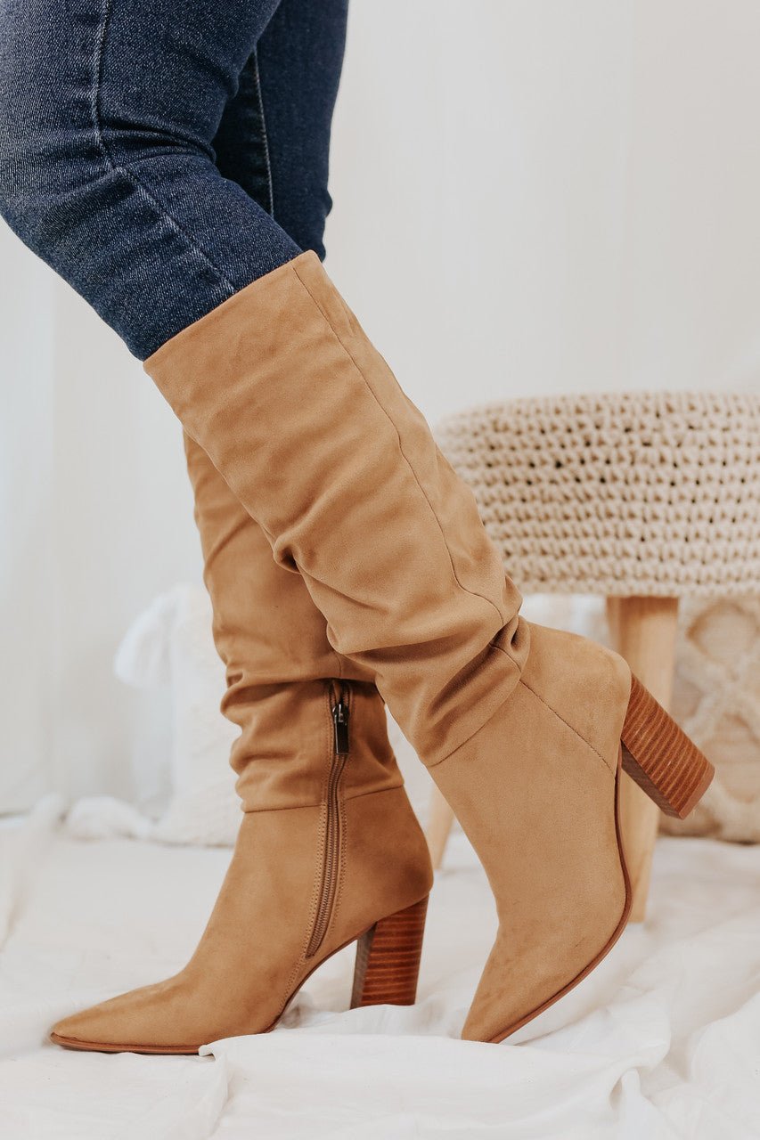Zoraya Faux Suede Taupe Tall Boots - FINAL SALE - Magnolia Boutique